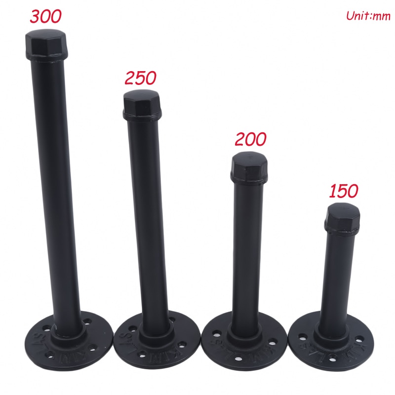 Support de montage industriel en fer | 4 couleurs 150/200/250/300MM rétro support d'étagère en tuyau, support de montage, porte-support de stockage, de décoration intérieure