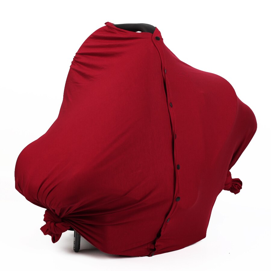 Nursing Cover Poncho for Baby Breastfeeding Adjustable with Button Closure for Privacy Feeding Covering Breathable Soft: Wine Red