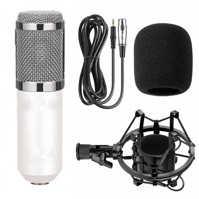 BM 800 Studio Microphone Cardioid Voice Recording Studio Podcast Karaoke Mic Kit BM800 Condenser Microphone: B