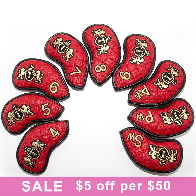 4 färg golfklubba järnskydd huvudskydd golf järn huvudskydd golfklubba järn headovers kilar täcker 9 st/set