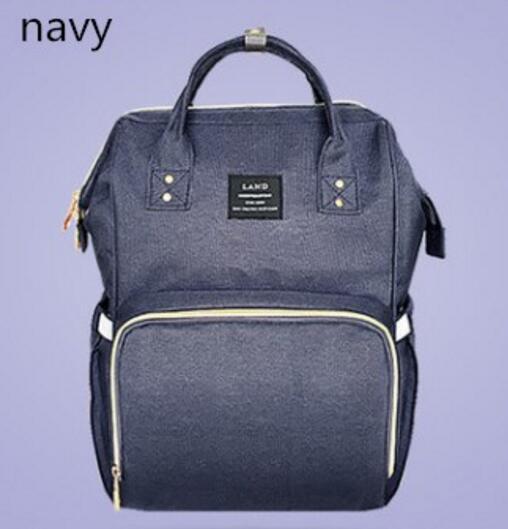 LAND Baby Bag Nappy Bags Large Diaper Bag Backpack Baby Organizer Maternity Bags For Mummy Handbag Baby Nappy Backpack: navy