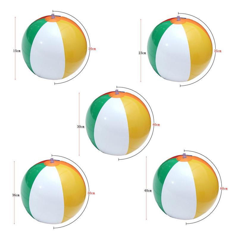 15/23/30/36/40cm lato na zewnątrz nadmuchiwana piłka plażowa kolorowa piłka robić zabawy w wodzie zabawki lato pływanie piłka dmuchana zabawki wodne