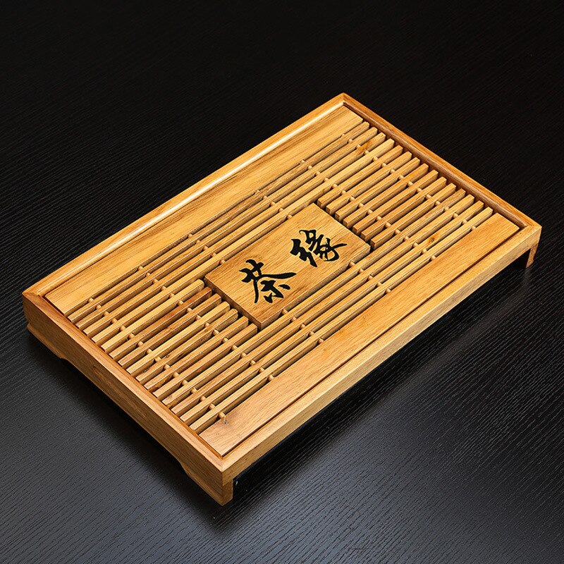 Bandeja de chá de madeira maciça conjunto de chá kungfu gaveta de drenagem de água chinesa bandeja de chá 43x27x5.5cm: Original chayuan