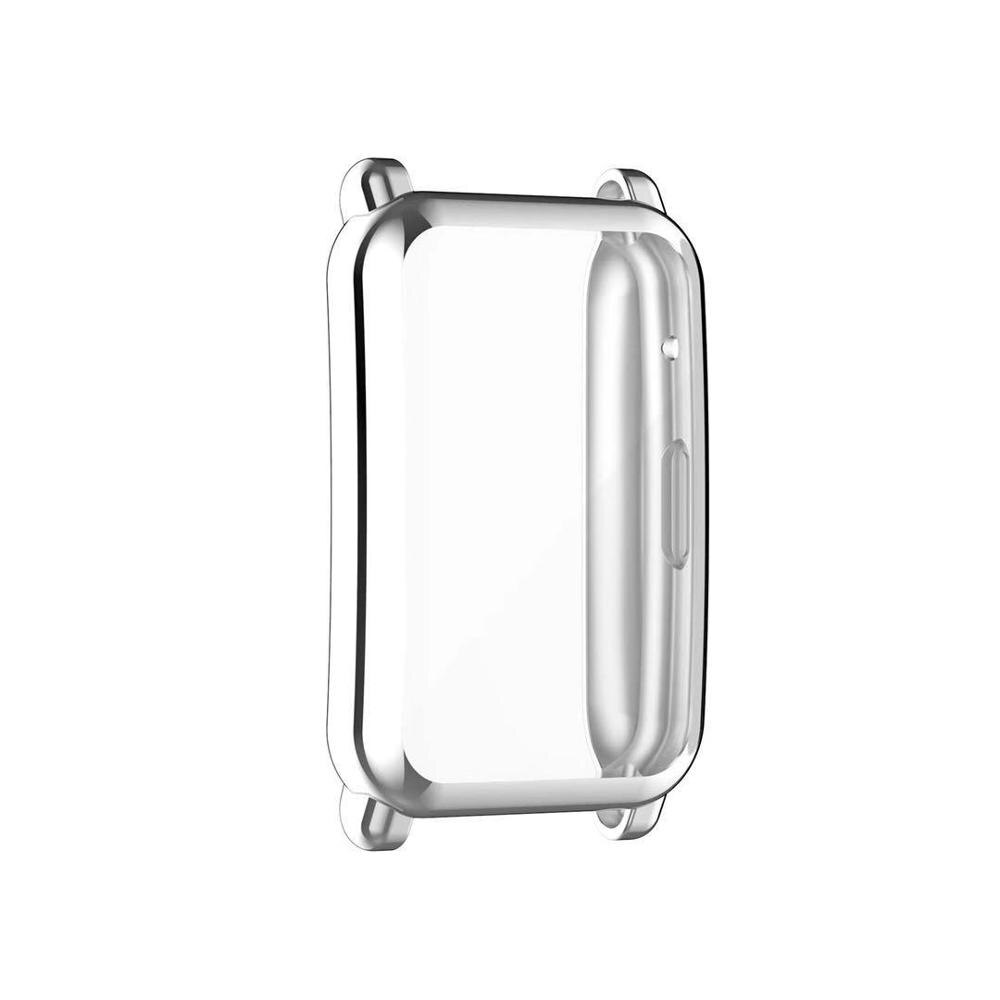 Soft Case Voor Huawei Honor Horloge Es Tpu Plated Rondom Screen Protector Cover Bumper Protector Volledige Cover Screen bescherming: Silver