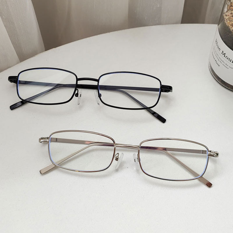 Gafas de sol rectangulares pequeñas a la para hombre y mujer, gafas de sol de conducción cuadradas Vintage, gafas con montura metálica de de lujo