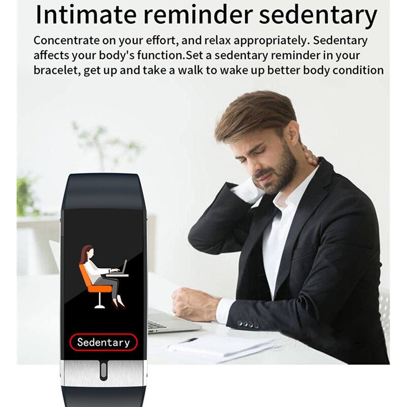 Smart Watch ECG Temperature Measurement Heart Rate Blood Pressure Oxygen Wristband Health Fitness Bracelet Smart Band