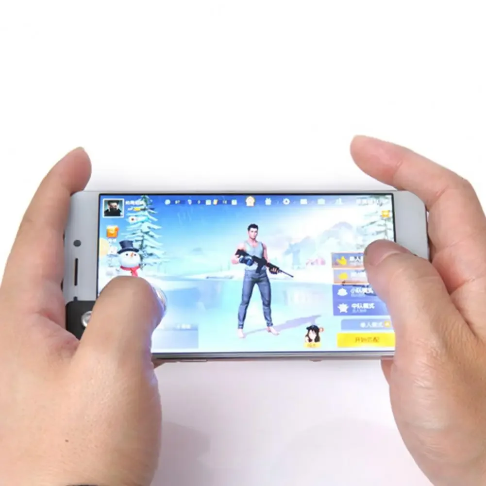 Kabelloses Gamepad für Handyspiele, analoger Gummi-Joystick, leichter Gamecontroller, schweißbeständig, ABS, Schwarz