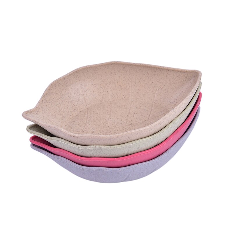 Bladeren Vorm Baby Kids Schotel Kom Tarwe Stro Sojasaus Schotel Rijstkom Plaat Sub-Plaat Japanse Servies Voedsel container