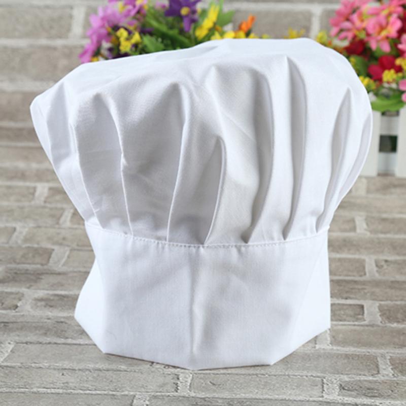 neue Erwachsene Männer Frauen Elastische Weiß Chef Hut Baker BBQ Küche Unisex Kochen Hut Kostüm Cap # H913