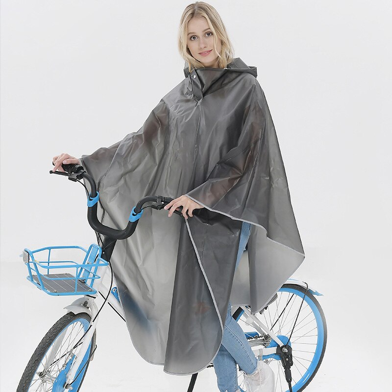 Sikker reflekterende kant cykel regnfrakke regnfrakke poncho hætteklædt vindtæt regnkappe mobilitet cykeldæksel brug i sne