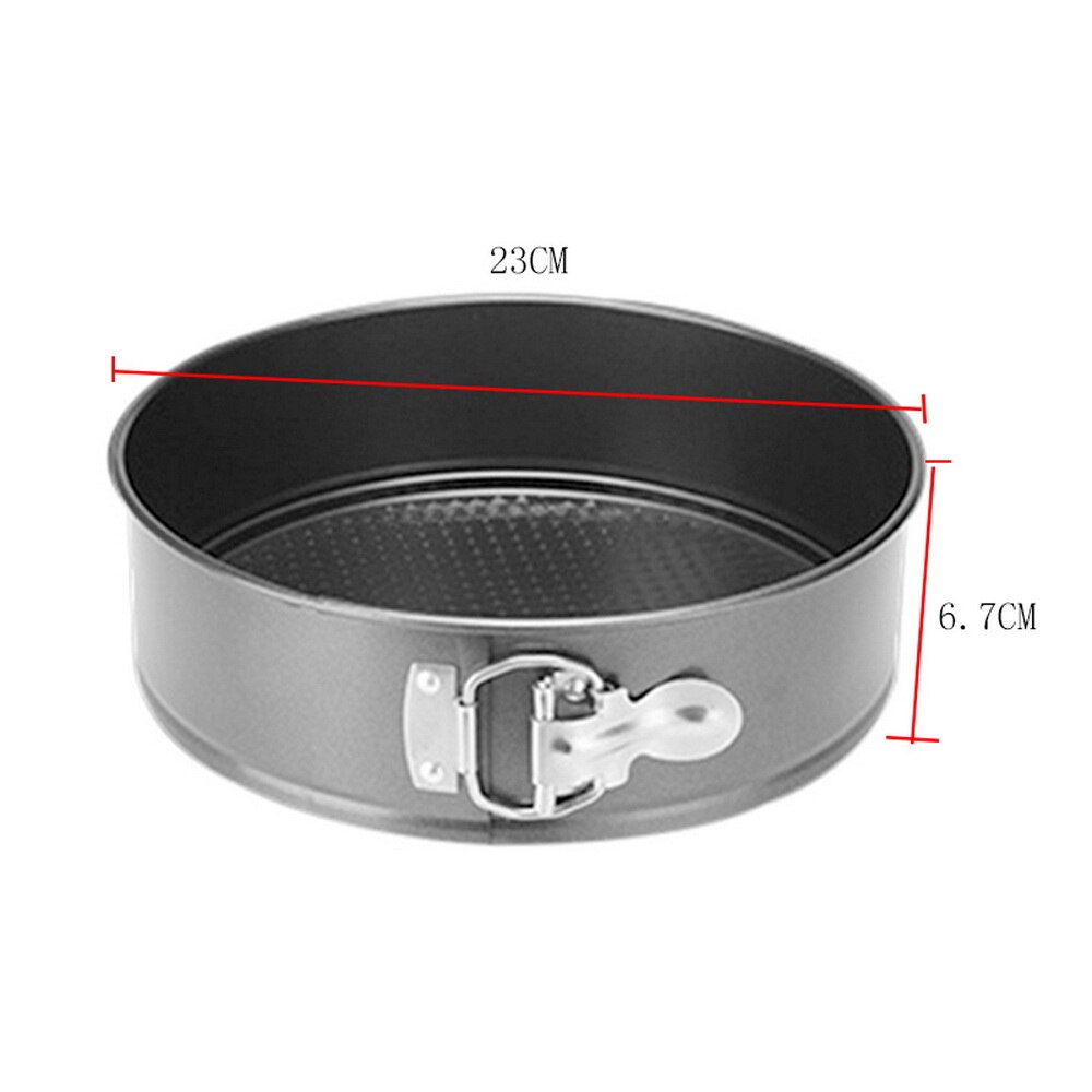 3PC Backformen Backen Pfannen Küche Kuchen Schimmel Kleine Runde Backform Schwere Kohlenstoff Nicht-Stock Slipknot Abnehmbare Basis tablett: 23cmx6.7cm