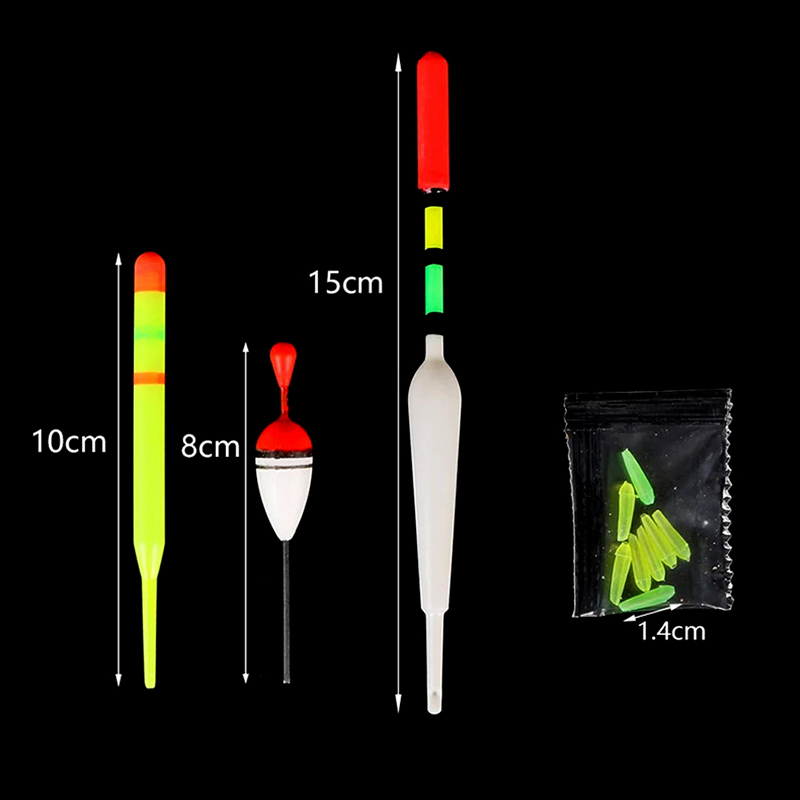15 stks/set Verschillende maten Visdobbers Vistuigaccessoires - Essentiële visbenodigdheden voor vissers