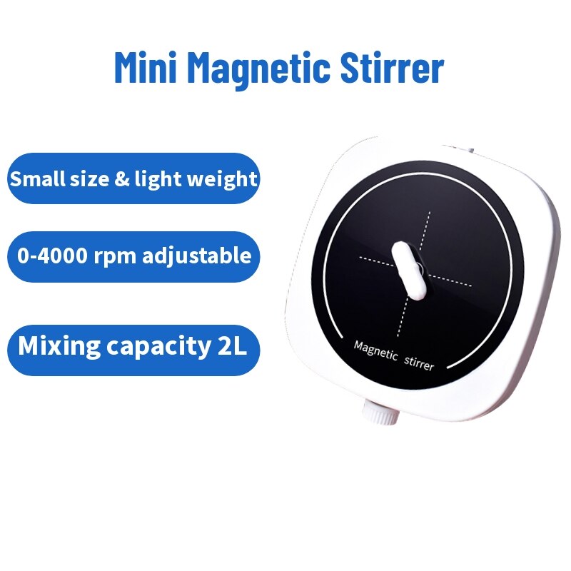 2L Magnetic Stirrer Magnetic stirrer bar Small Palm 4000rpm Laboratory Portable Stirrer