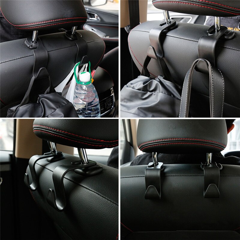 2 teile/los Universal- Auto Sitz Zurück Haken Auto Zubehör Innen Tragbare KleiderbüGel Halfter Lagerung für Auto Tasche Geldbörse Tuch Mantel hange