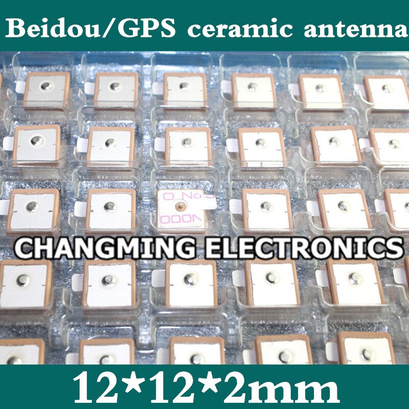 Antena de chip de cerámica Beidou GPS de doble modo 12*12*2mm 1561/1575,42 MHZ (100% laborables ) 50 Uds.