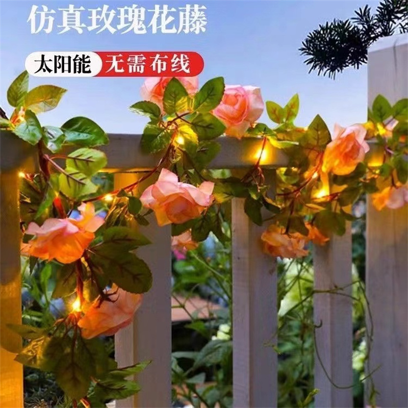 Solar Slingerlampen - 20m LED - Zonnebloem Roos Klimop - Waterdicht IP65 - Tuin Terras Decoratie