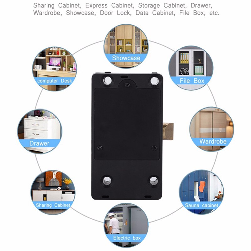 Stor bluetooth smart dørlås kabinet skuffe nøglefri trådløs bluetooth integreret sikkerhed elektronisk dørlås