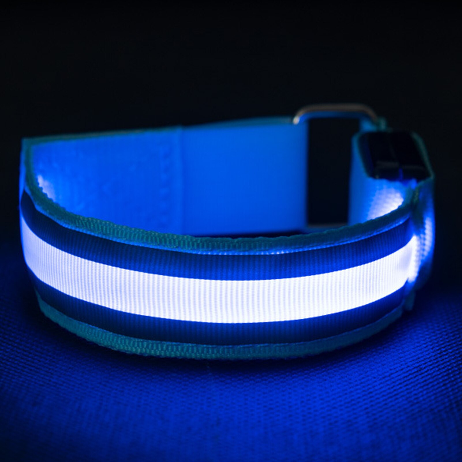 LED Night Riding Running Armband Arm Ring Luminous Double Reflective Strip Wrist Belt Warning Signal Light For Cycling Wristband