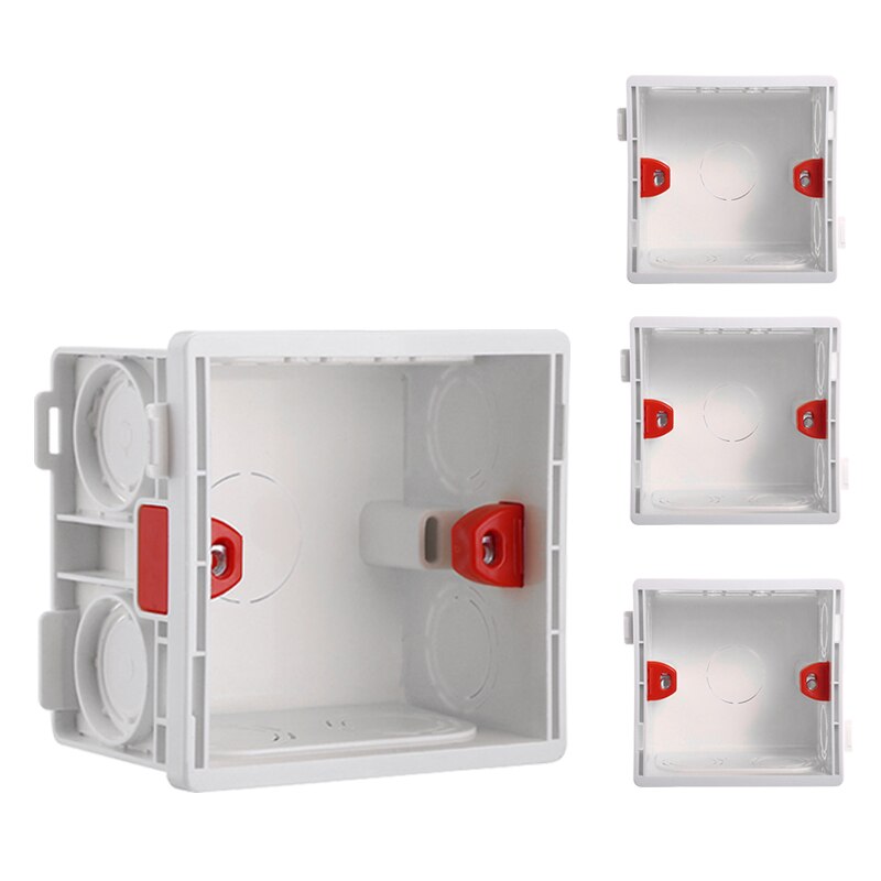 86 type British Standard electrical adjustable mounting box cassette switch socket junction box concealed internal mounting box: Lavender