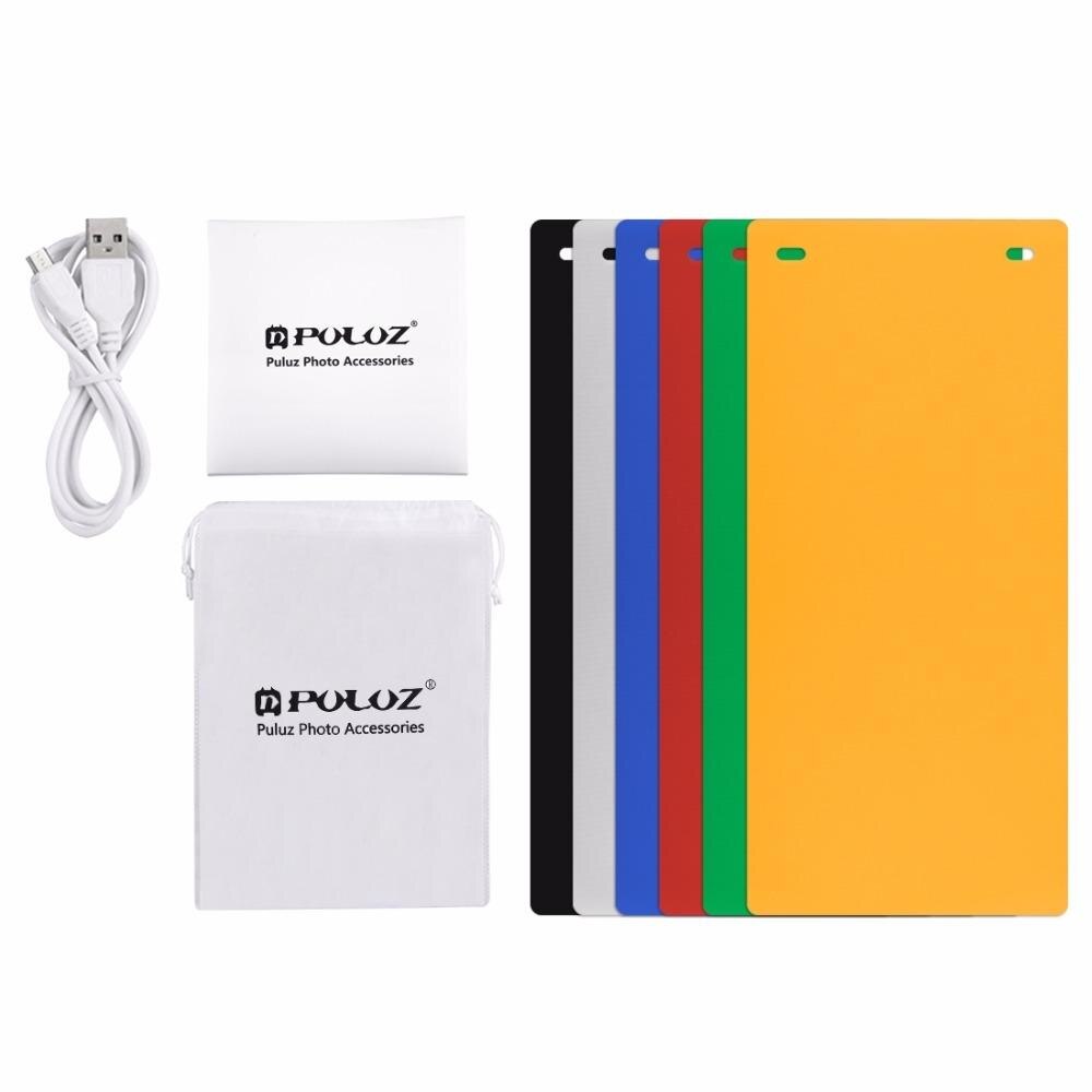 Mini Photo Studio 20cm Foldable Light Photo Tent White Portable Lighting Studio Shooting Box Lightbox 6 Colors Backdrops