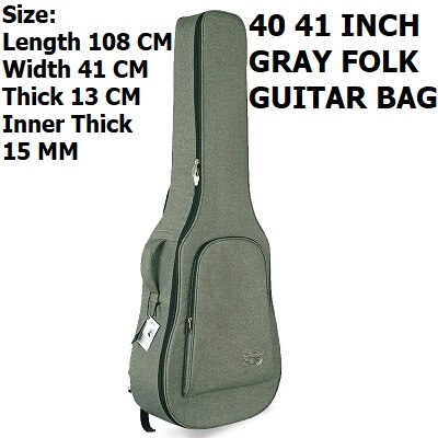 Akustisk gitarrväska 41 tums balladgitarrväska elgitarrväska 36 tums folkgitarrväska basväska gitarrskyddsväska: 41 tums väska 15mm