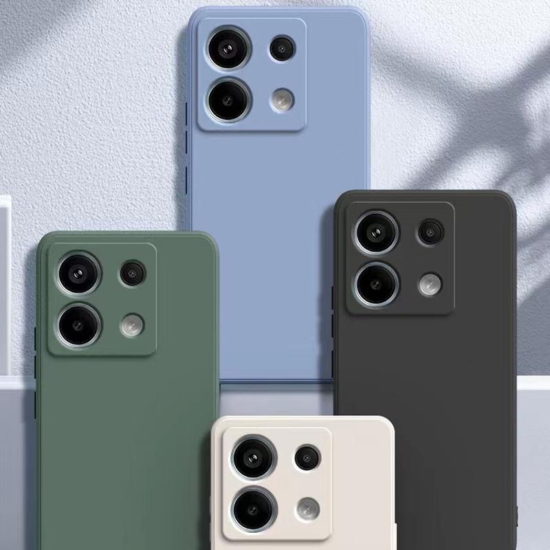 Custodia redmi note 13 pro 4g in silicone liquido morbido tpu quadrato per xiaomi redmi note 13, note 13 pro plus, note 13 pro 4g.