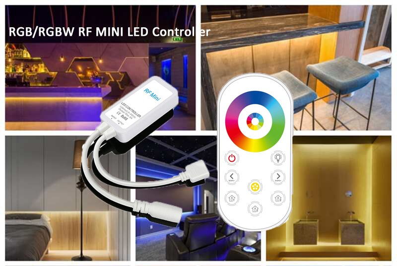Mini Led Controller 9 Key DC5-24V Slim Mini LED Controller Draadloze RF Touc... – Grandado