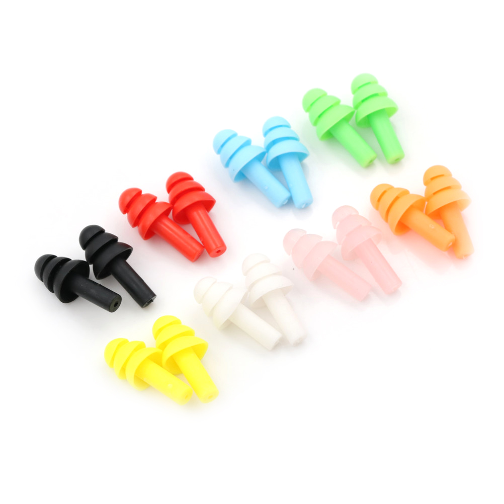 Tapones de silicona blanda para los oídos, para los oídos, para el estudio, para dormir, nadar, deportes acuáticos, cómodos, 10 pares