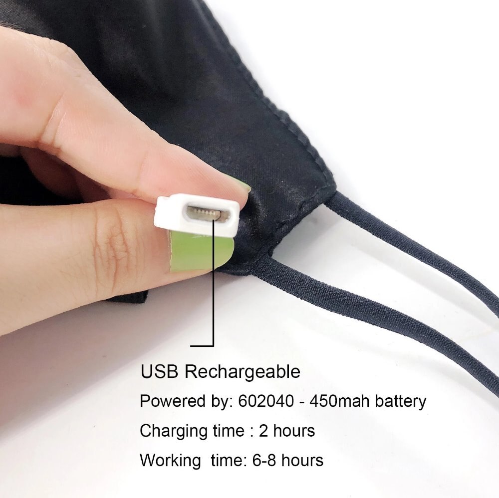 Dropshipping sconto Bluetooth programmabile morbido portato cotone polvere maschera, costruito-in portato Schermo tavola, festa giocattoli per uomini e donne