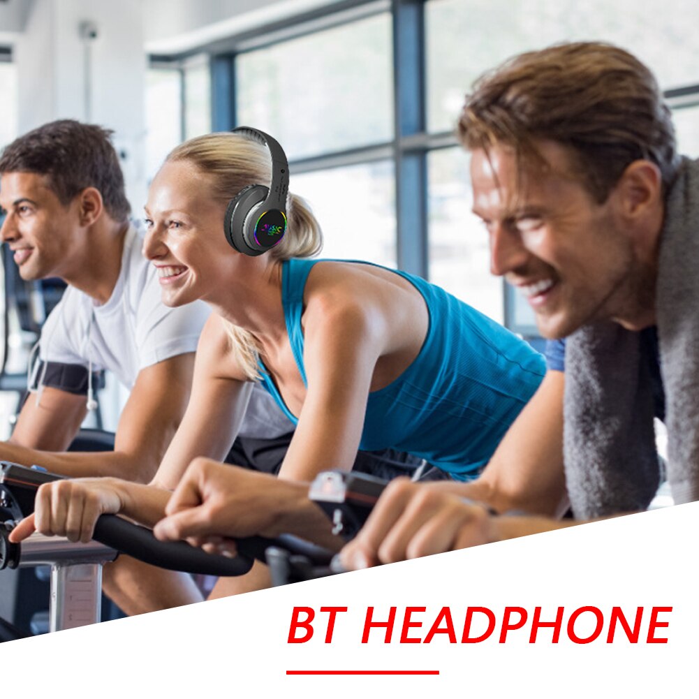VJ033 Bluetooth Folding Headphone Adjustable Headband for Computer Music Sports Rechargeable Wireless Headset