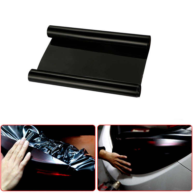 Luz trasera para Faro de coche, pegatina de película de vinilo, lámina adhesiva antiniebla, lámpara trasera, pegatina de película de humo negra oscura brillante, 12 "X 23"