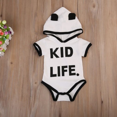 Pasgeboren Kid Leven Baby Jongen Meisje Kleding Zomer Hoodies Jumpsuit Romper Outfits 0-24 M