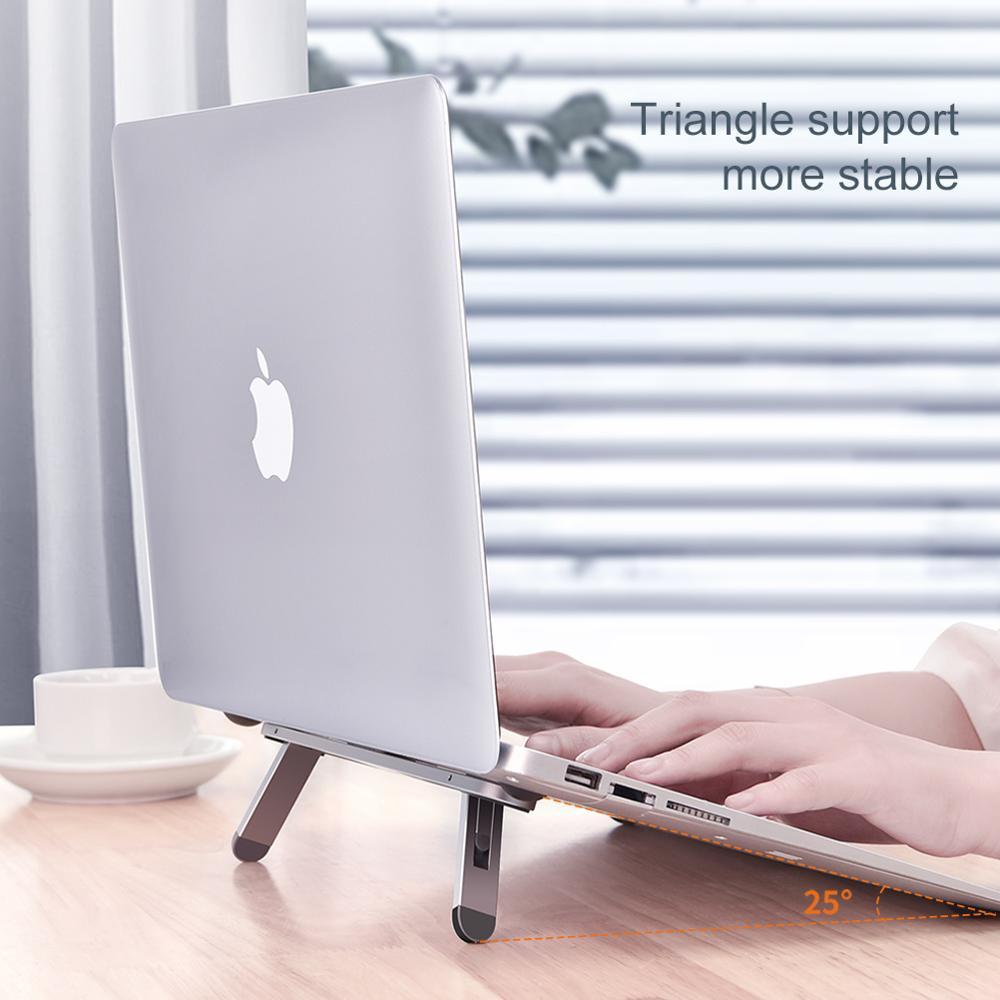 Bärbar stativ för bärbara tillbehör macbook pro stativ mini hopfällbar bärbar bärbar hållare för bärbar dator kylställ
