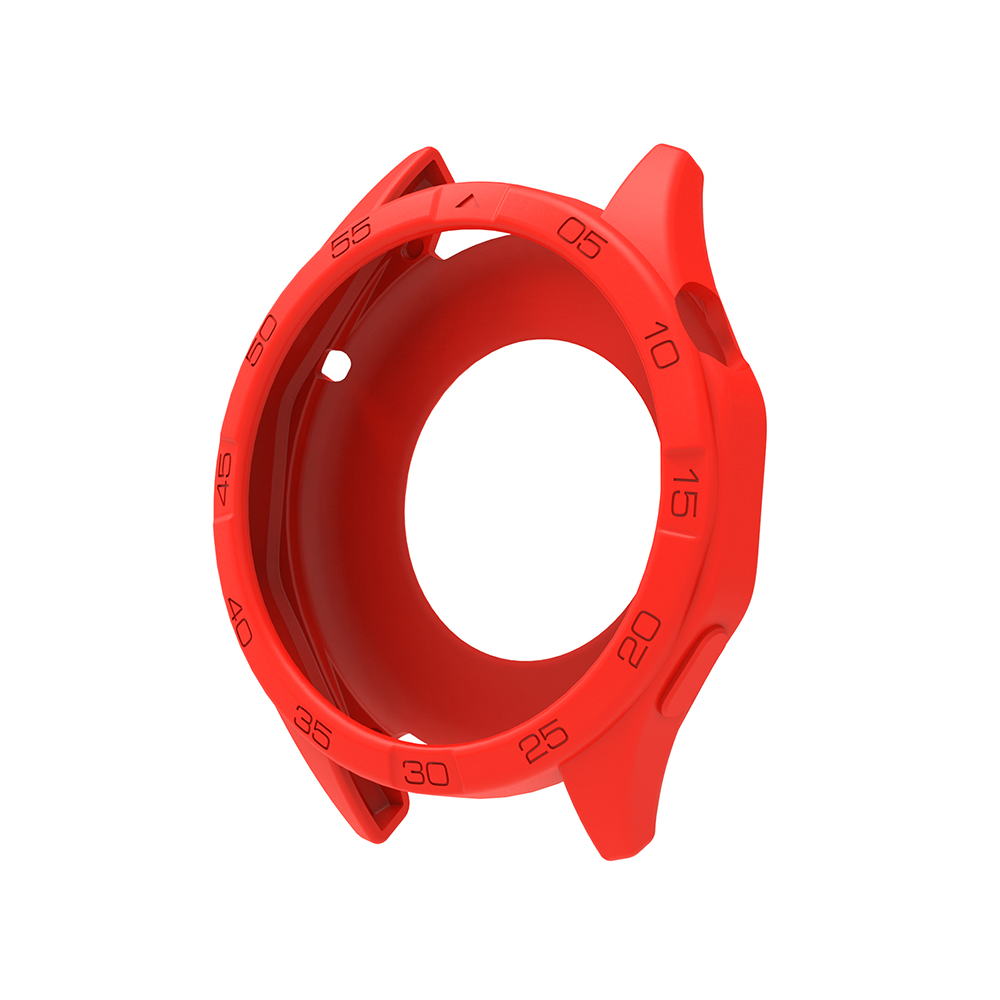 Silikonerem til huawei watch  gt4 gt5 46mm udskiftningsurrem + beskyttende etui: Rød