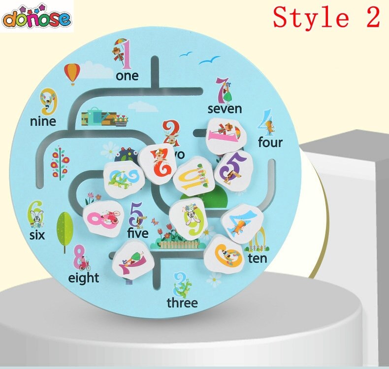 Educatief Vroeg Leren Glijbaan Puzzel Kids Houten Speelgoed voor Kinderen Labyrinth Puzzel Dier-Body-Match Doolhof Brain Teaser