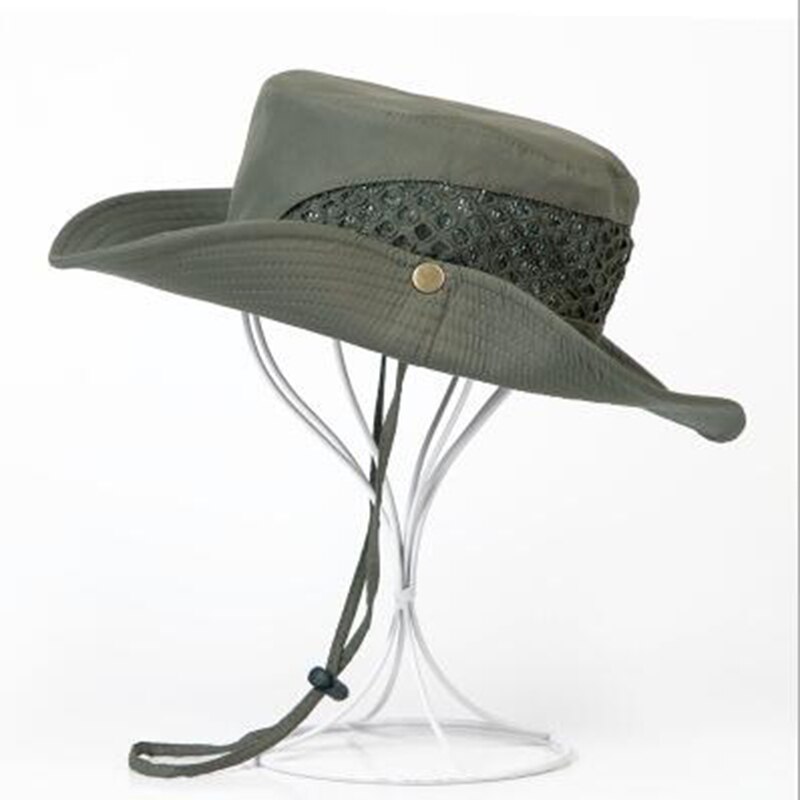Zonnehoed heren emmerhoeden dames zomer visserspet brede rand uv-bescherming flap hoed ademend mesh bone gorras strandhoed heren