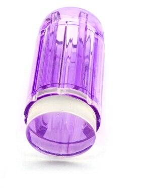 Estampador de uñas de silicona transparente, Kit de rascador de de esmalte, herramientas de estampado de uñas, Color caramelo, 2,8 cm: NO 3  Clear Purple