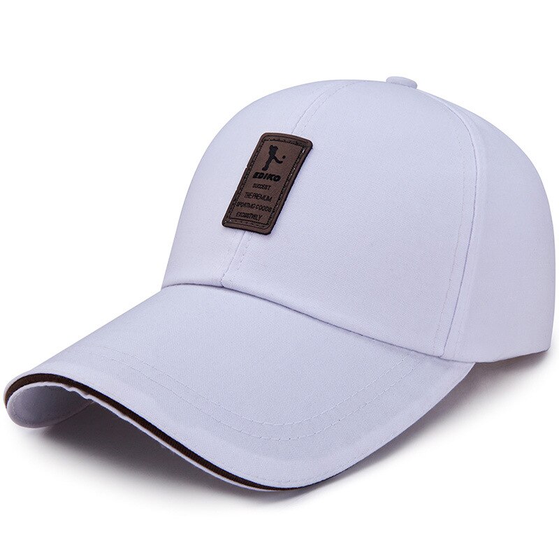 Trucker Hat Long Brim Baseball Cap Men's Sunscreen Sun Hat Casual Sun Hat Summer Golf Hat: White