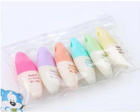 6 unids/lote lindo Punto de marcadores Kawaii 6 colores dibujo marcadores para el de los niños de la escuela: 5