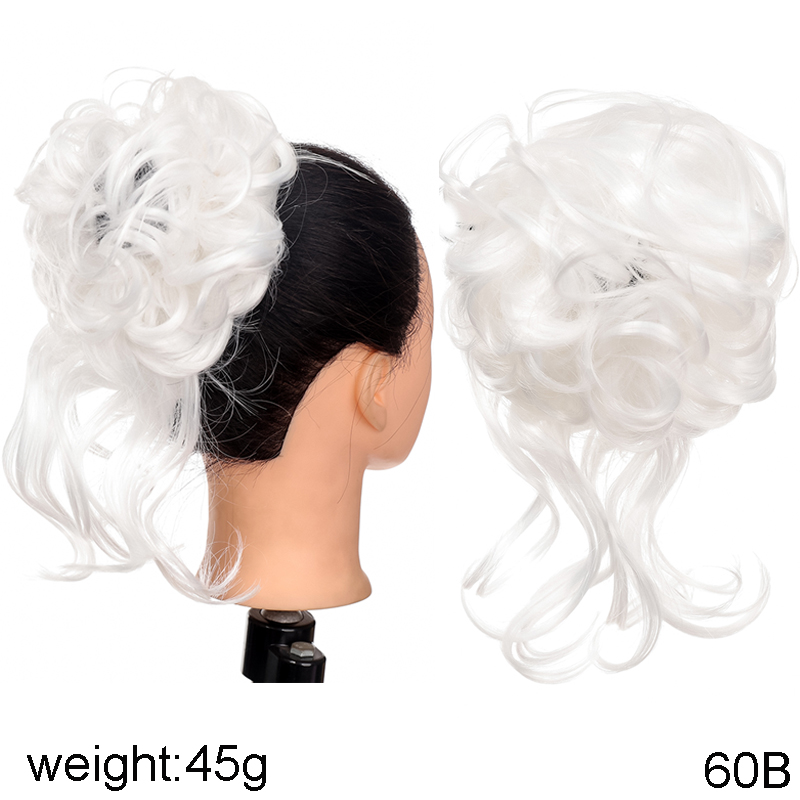 TALANG Synthetic Curly Donut Chignon With Elastic Band Scrunchies Messy Hair Bun Updo Hairpieces Extensions for Women