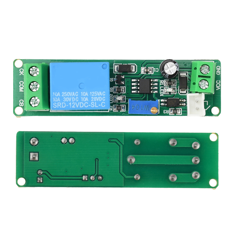 DC 5-12V Externe Drukknop Trigger Aan Verstelbare Timer Vertraging Uit Relais Schakelaar Module Tijd instelbaar 1-10 Seconden