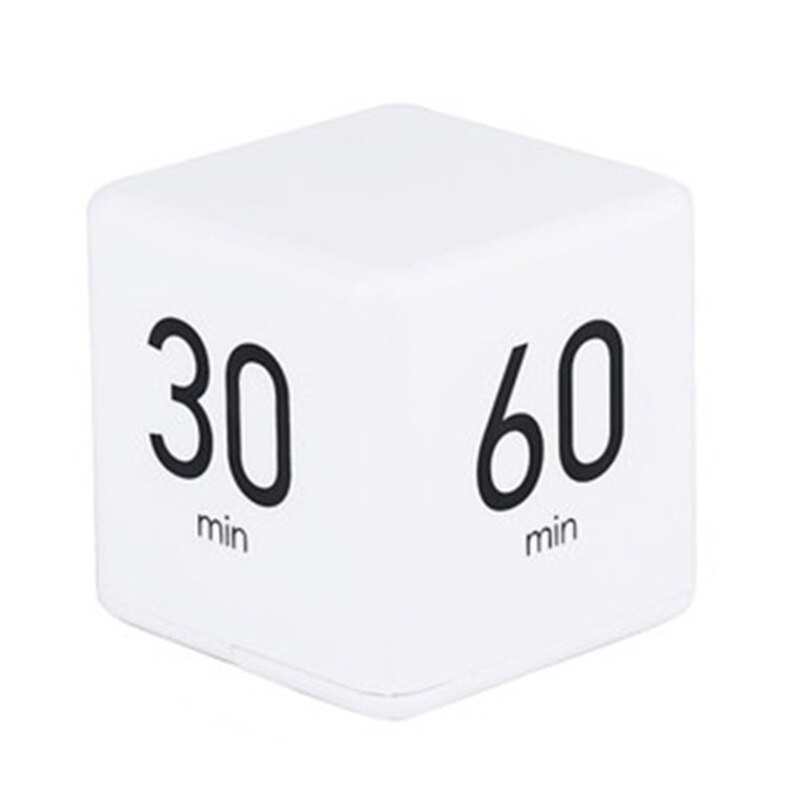 Cube Shape Countdown Reminder Timer Mechanical Alarm Clock Interval Reminder: B