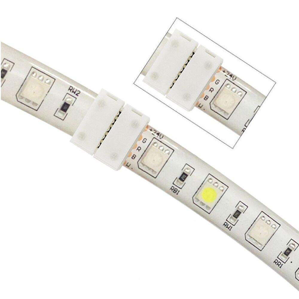 L Shape 5 Pins Connector 10mm Right Angle Corner Solderless Connector Clip for SMD 5050 RGBW RGBWW Fireproof Material JK391