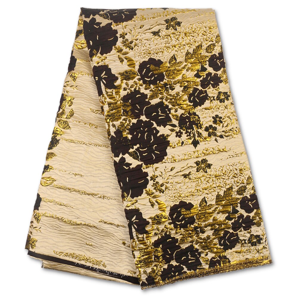 Latest Jacquard Brocade Lace Fabric Top Selling African Lace Fabric Brocade Fabric For Nigerian Wedding Party Sewing YA3818B-4: Picture 3