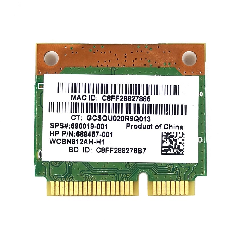 AR9565 wifiカードQCWB335ミニpcie bluetooth 4.0 150 150mbpsの2.4グラムxp Win7 Win8 linuxシステム