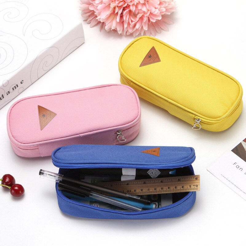 School Supplies Large-capacity Pencil Case Multi-function Pencil Case Child Cute Candy Color Pencil Case Office Stationery