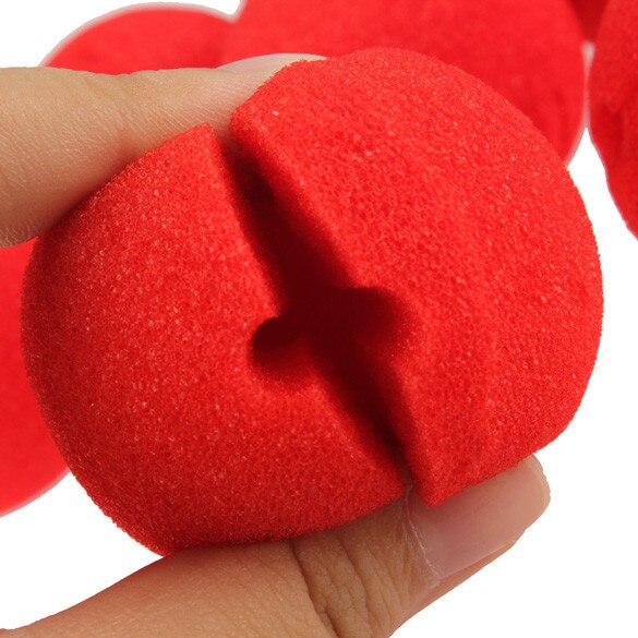 100 Stks/partij Decoratie Spons Ball Red Clown Magic Neus voor Halloween Masquerade Decoratie