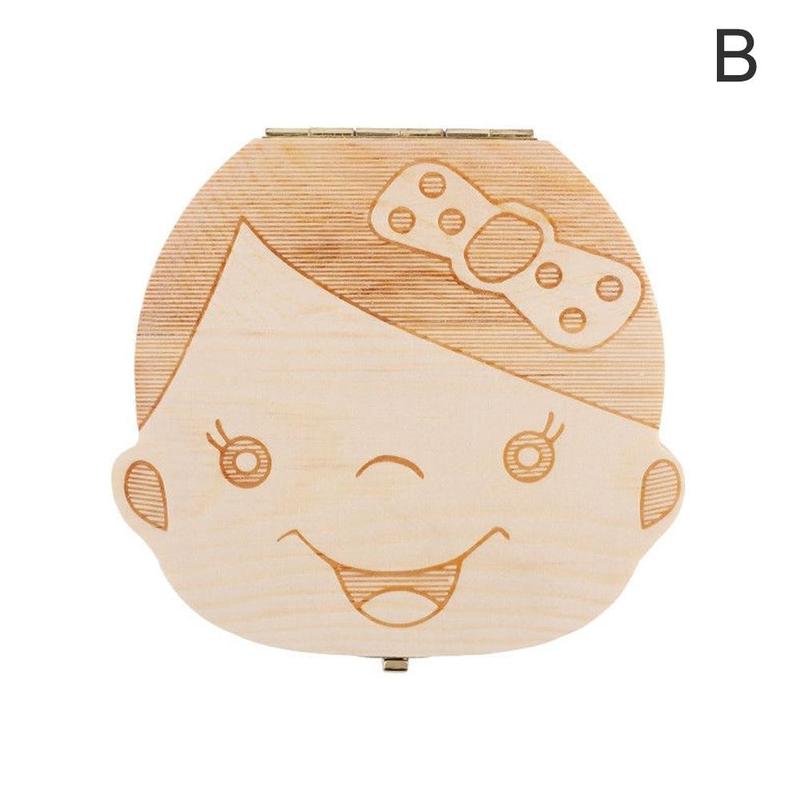 Rangement Cordon Ombilical Boîte à Dents De Lait En Bois - Souvenir Bébé Avec Compartiments - Cadeau Naissance Personnalisable Boîte Dents De Lait