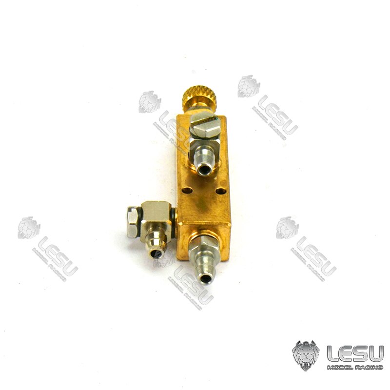 Válvula de descarga de Metal LESU para camión hidráulico 1/14 RC excavadora modelo TAMIYA DIY