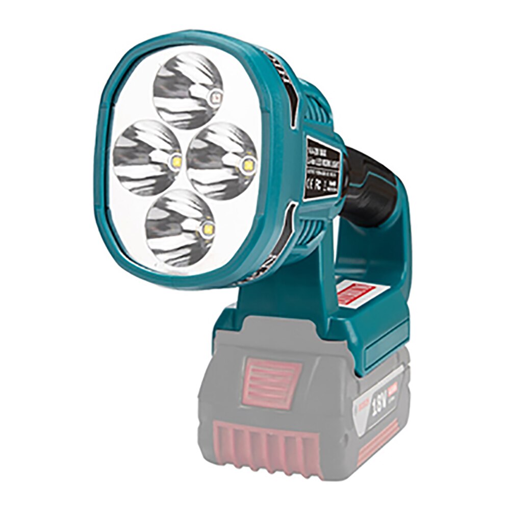 Portable LED avertissement Spot lumière lampe de travail lampe torche pour Makita Bosch 14.4V 18V Li-ion batterie BL1830 BL1430 BAT618 BAT614